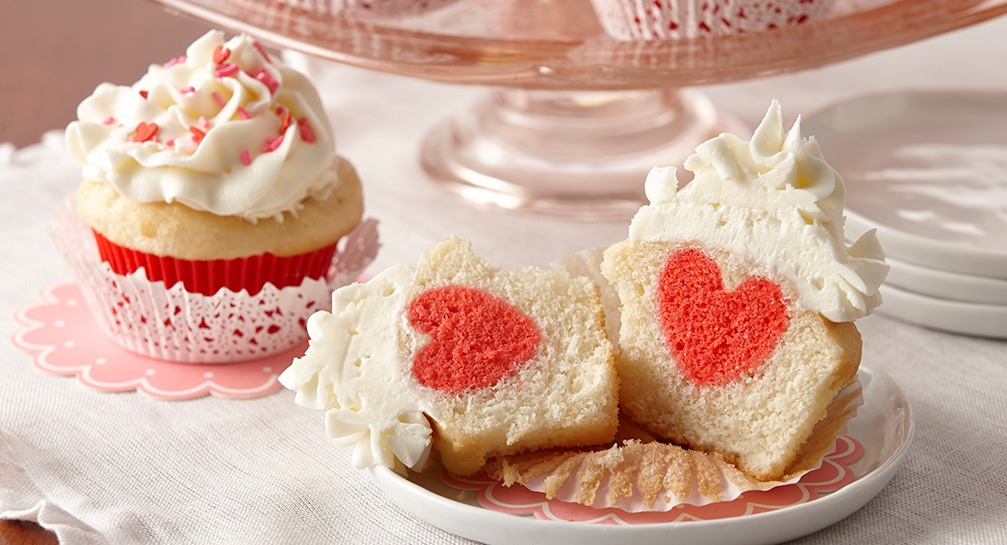 Cupcakes con corazón sorpresa