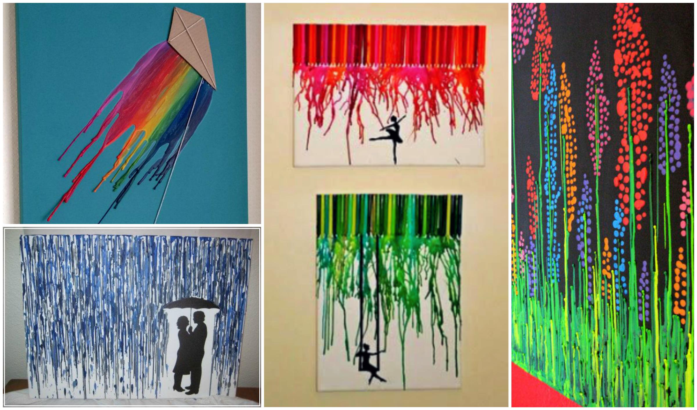 Arte con crayones Escuela Mundo Pastel