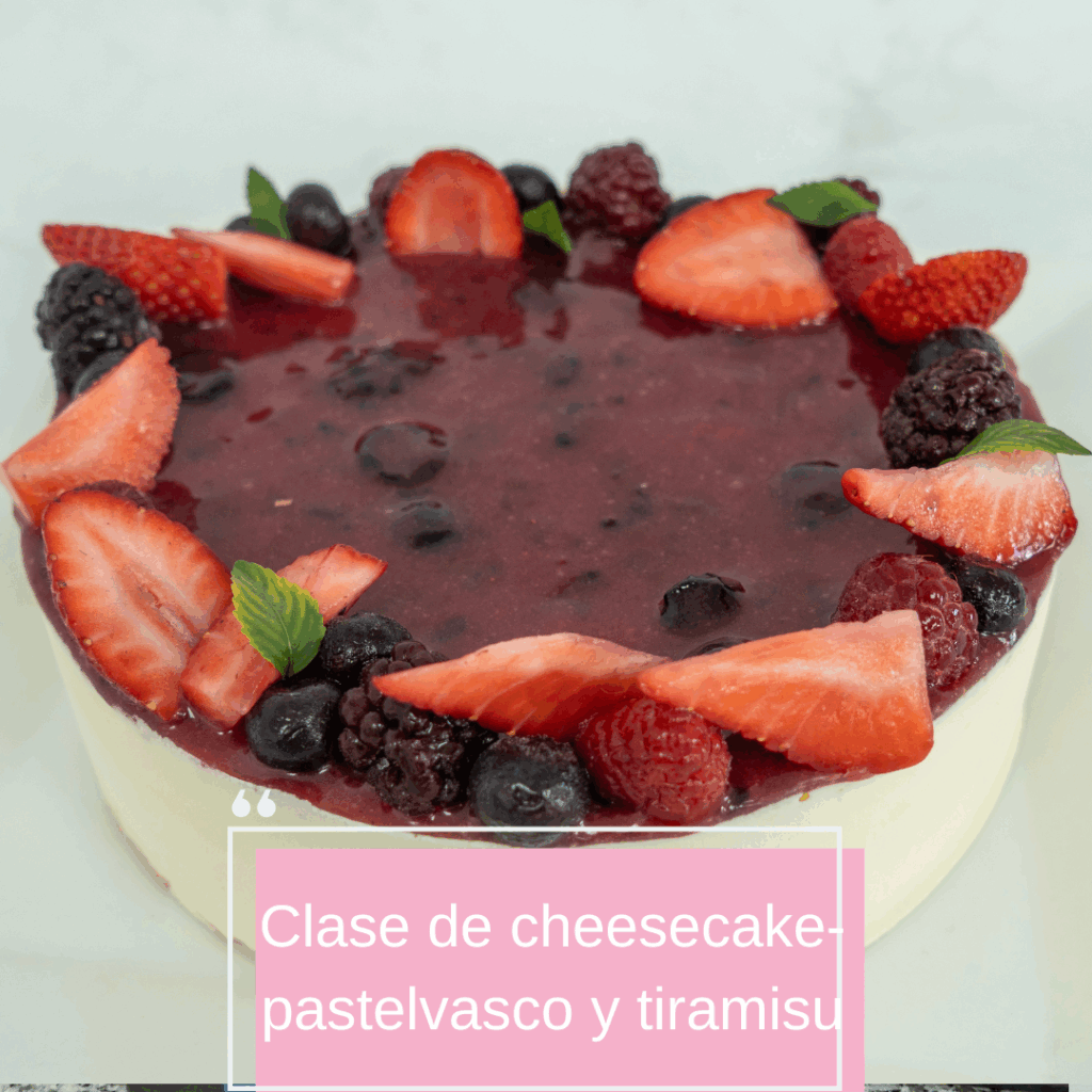 Clase grabada: Cheesecake, Tiramisú y Pastel Vasco 🍓🍫PDF con recetas, técnicas de coloración, armado y decoración.📲 Acceso inmediato y para siempre💵 USD 10 / 🇦🇷 $12.900📍 www.escuelamundopastel.com